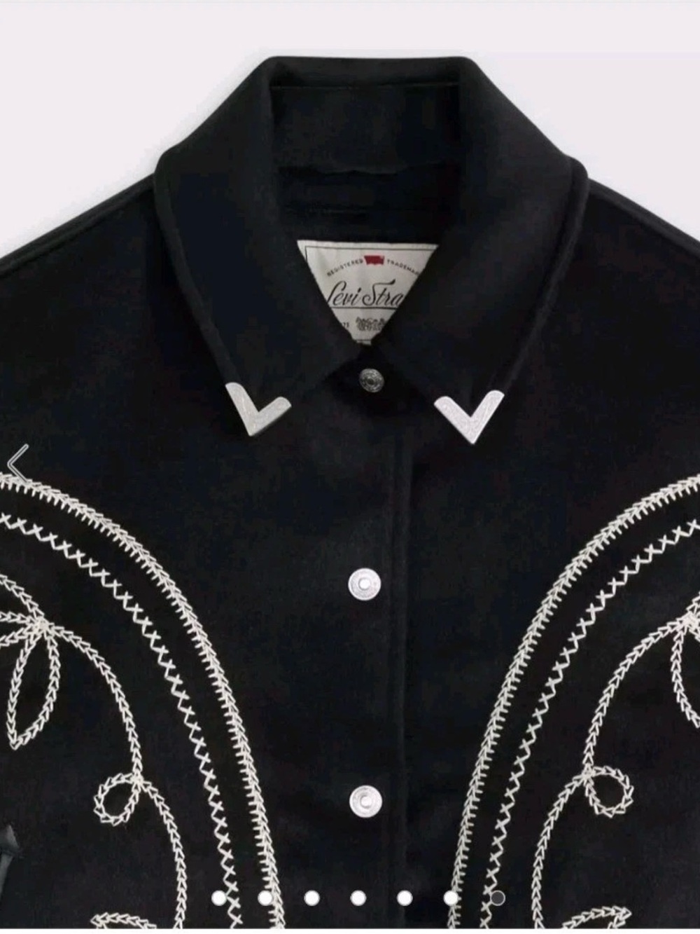 LEVI'S Rodeo Embroidered Wool Blend Varsity Jacket - Picture 12 of 13